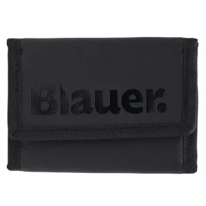 Blauer portafoglio portamonete a strappo con velcro Nero unisex