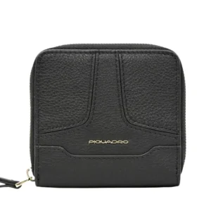 Piquadro Con Zip Con Portamonete Portacarte Nero Donna