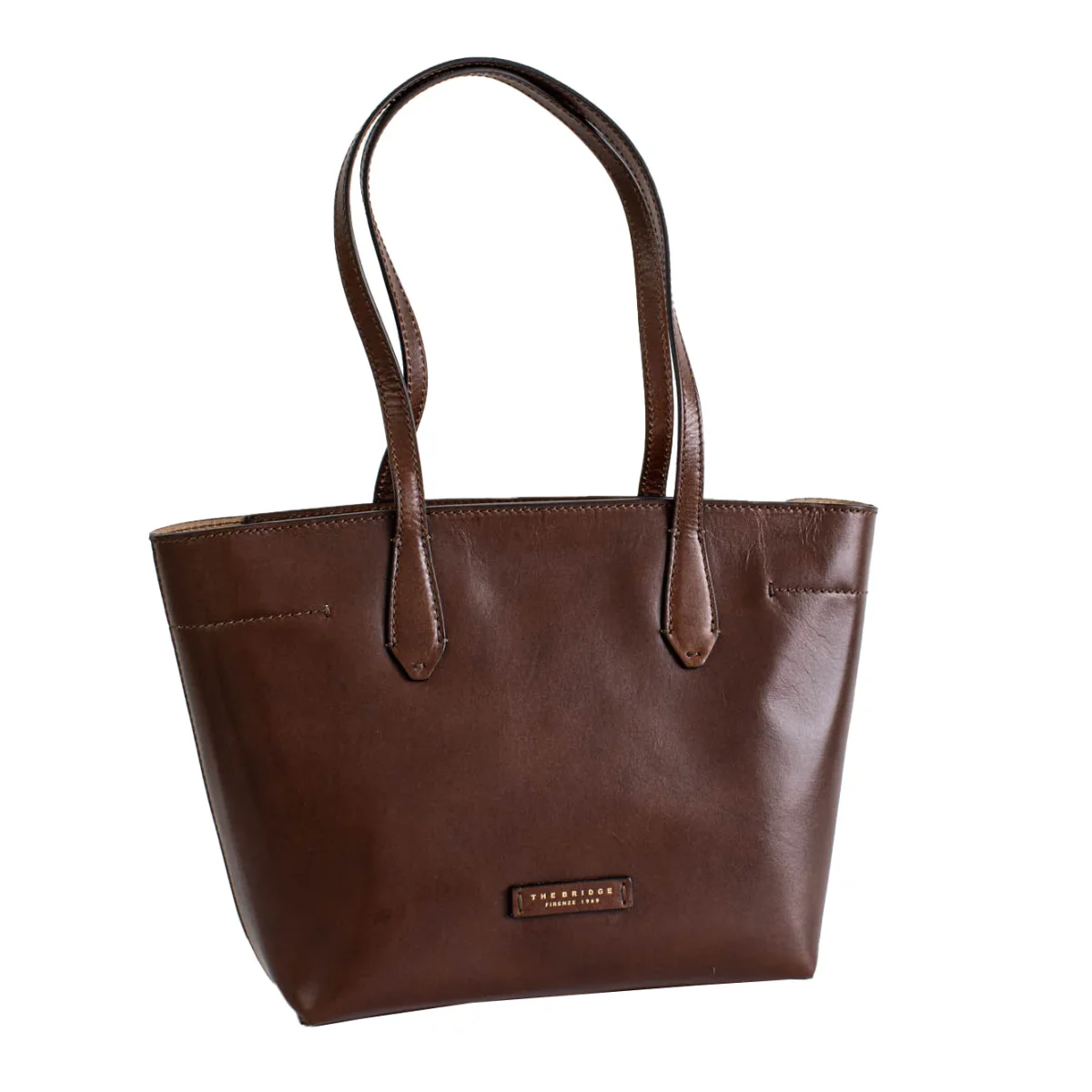 The Bridge Guelfa Shopping Bag in Pelle Marrone Donna - immagine 3