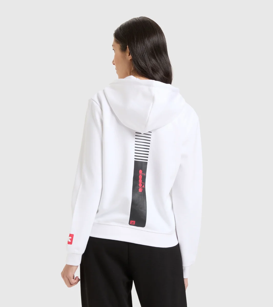 Diadora Sportiva L. FZ Hoodie Urbanity Bianco - immagine 6