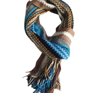 Missoni Stola Fantasia Geometrica Blu Lana