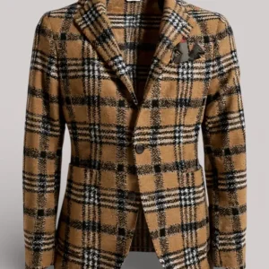 GIACCA UOMO SLIMFIT TARTAN CAMMELLO - 3132G2728M1 203704 24