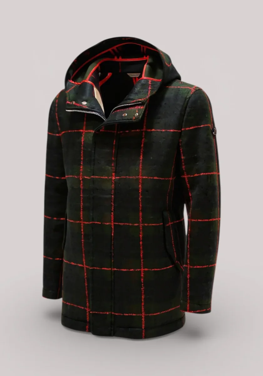 CAPPOTTO UOMO IN MISTO LANA TARTAN VERDE - 3132H83171 203742 40 - immagine 5