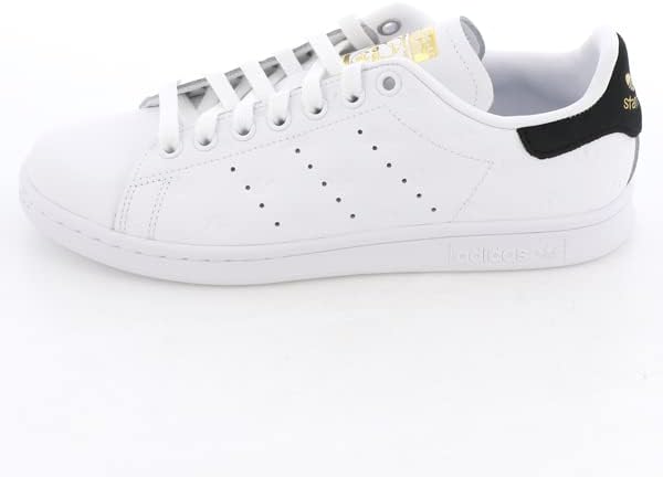 Adidas Sneaker Stan Smith W in Pelle Bianco Nero Dettagli Oro Donna - immagine 5