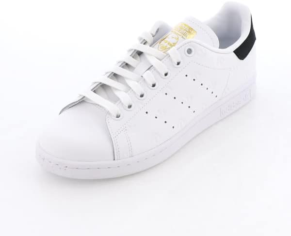 Adidas Sneaker Stan Smith W in Pelle Bianco Nero Dettagli Oro Donna - immagine 6