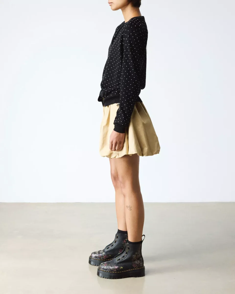 Dr. Martens Stivali Sinclair Black Decayed Roses Classic Tumbled Nappa Nero Donna - immagine 3