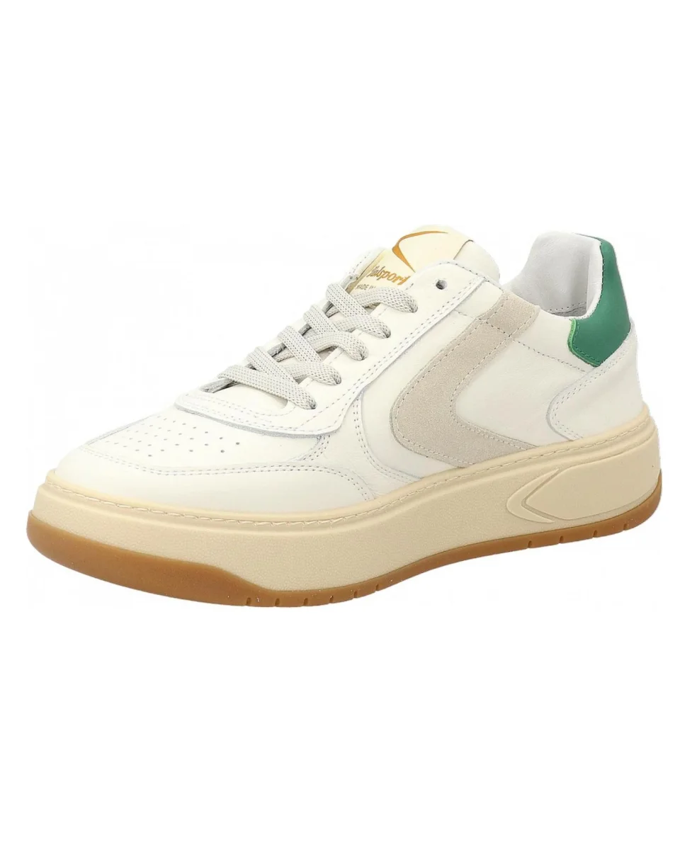 Valsport Sneaker Artigianali Hype Classic Tomaia In Pelle Bianco Verde Unisex - immagine 3