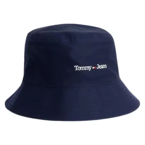 Tommy Jeans Cappello a Secchiello TJW Sport Blu Cotone Biologico