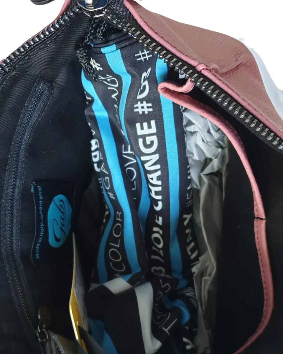 Gabs Zaino Grande con versione Borsa Shopper 100% Pelle Opaco Rosewood - immagine 5