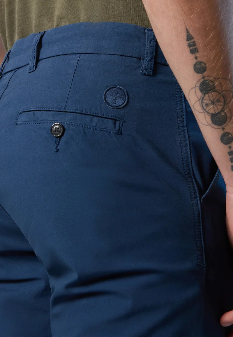 North Sails Pantaloni DEFENDER Uomo Modello 673126 0787 Slim Fit Blu Navy - immagine 5