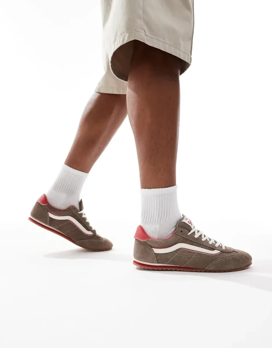 Vans Scarpa Super Lowpro Tomaia in Suede Marroncino Walnut Unisex - immagine 4