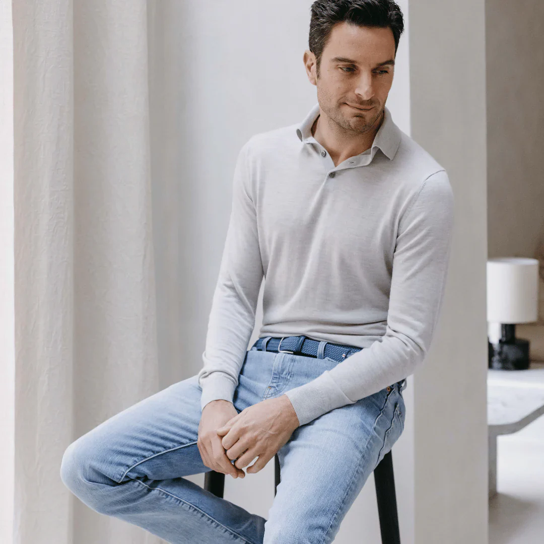 La Boucle cintura intrecciata con fibbia in metallo premium box regalo Santorini Blu Avio - immagine 4