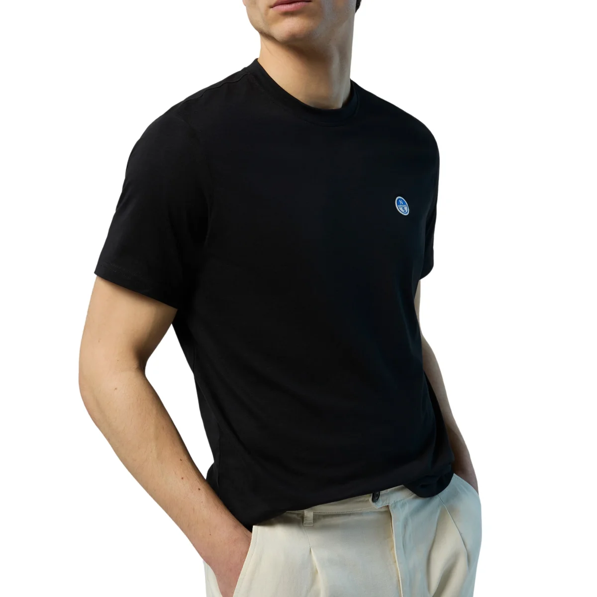 North Sails T-shirt maglia maglietta logo bollo nero 692970 0999 - immagine 4