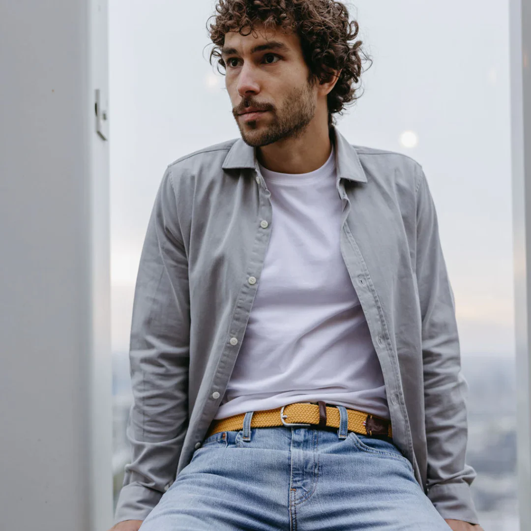 La Boucle cintura intrecciata con fibbia in metallo premium box regalo Zermatt giallo - immagine 3