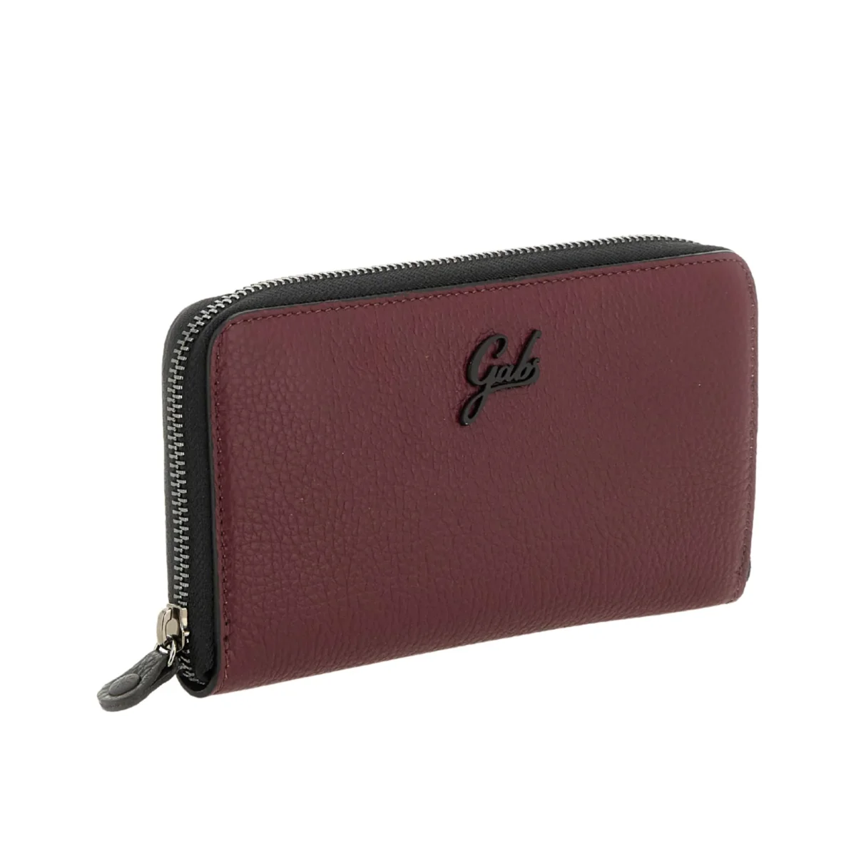 Gabs Portafoglio con portamonete e slot card con zip in Pelle Gmoney17 Bull Black Bordeaux Chianti - immagine 4