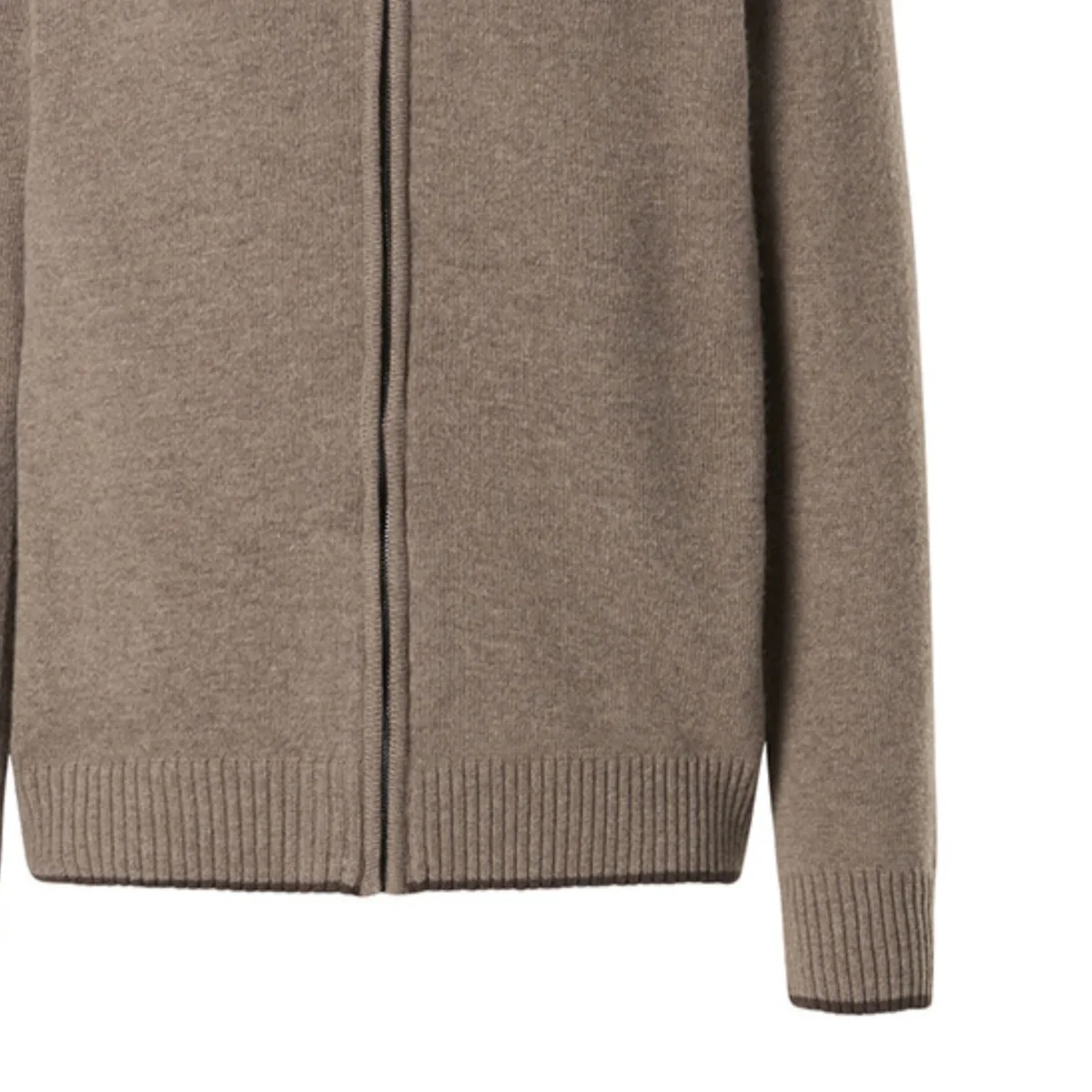 North Sails maglione misto cashmere FULL ZIP manica lunga finezza 7 beige 699154 - immagine 4