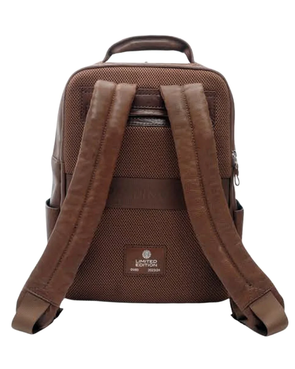 A.g.spalding&bros. Backpack 'the Yak' Limited Edition N°46 In Pelle Pregiata Marrone Unisex - immagine 4