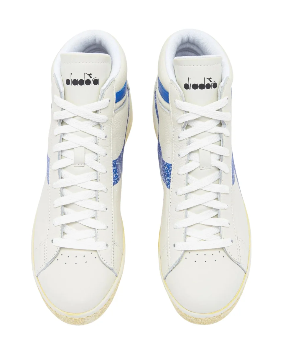 Diadora Game L High Retrò Pelle Bianco - immagine 4