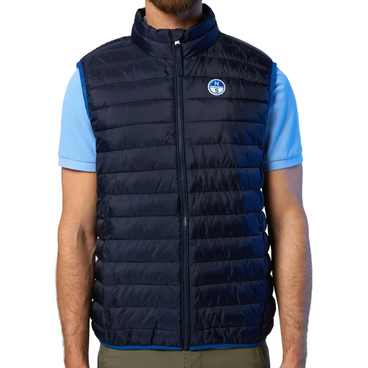 North Sails Gilet Smanicato Zip Crozet Vest tecnico outdoor antivento Tech 603272 0802 navy - immagine 4