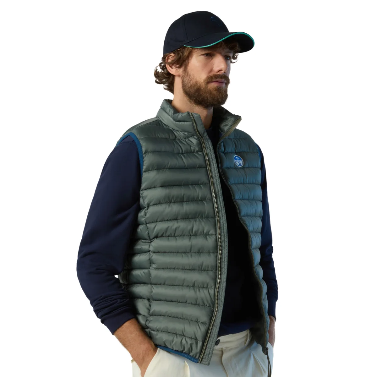 North Sails Gilet Smanicato Zip Crozet Vest tecnico outdoor antivento Tech 603272 0441 - immagine 3