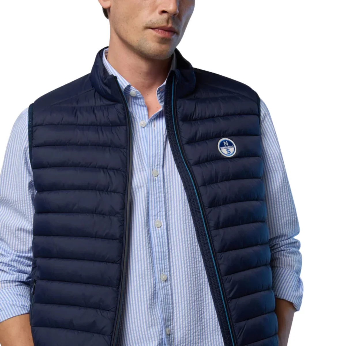 North Sails smanicato vest giubbino piumino leggero gilet zephyr antivento acqua 603347-0802 - immagine 5