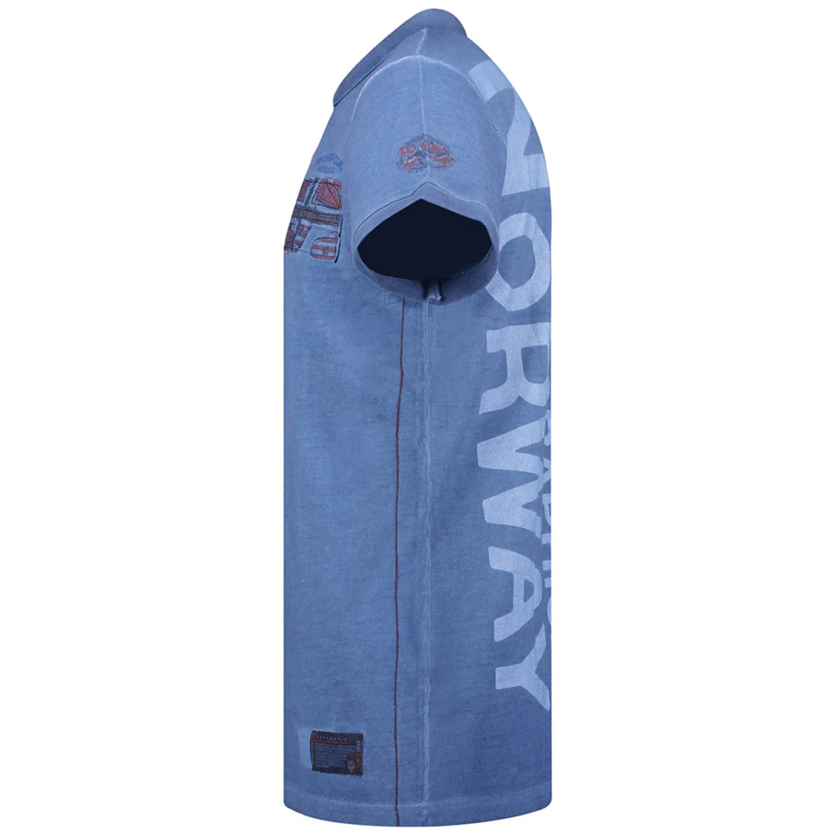 Geographical Norway Maglia Manica Corta Blu Uomo - immagine 4