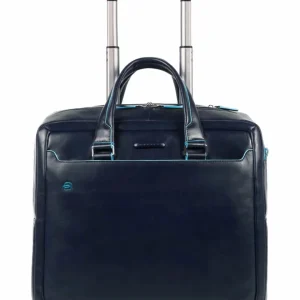 Piquadro Business Porta Laptop Pc Quadrato Cartella Blu Unisex