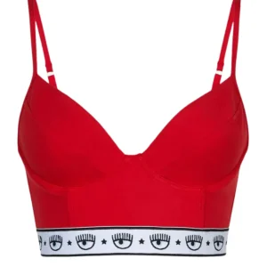 Chiara Ferragni Corpetto Bralette Cotone Rosso