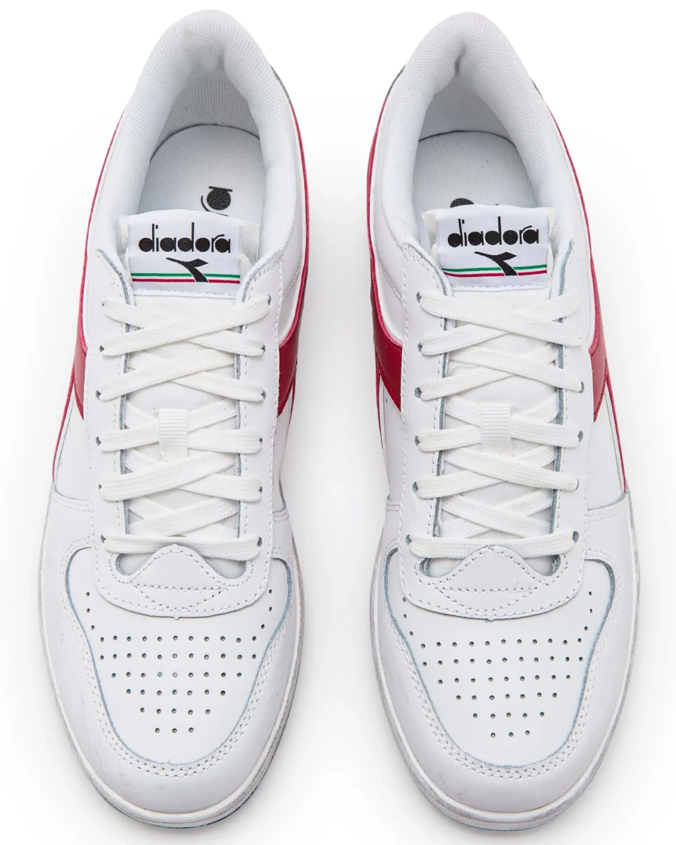 Diadora Sneakers Magic Basket Low Icona Pelle/Tessuto Rosso - immagine 5