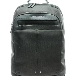 Piquadro In Pelle E Tessuto Con Tasca Porta Pc 15,6" Verde Uomo