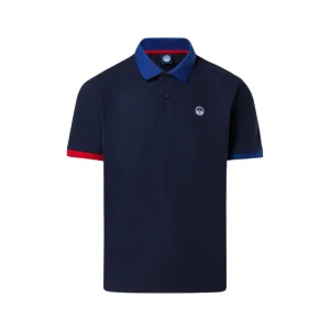 North Sails Polo maglia maglietta con logo e dettagli a contrasto 692440 blu navy 0802
