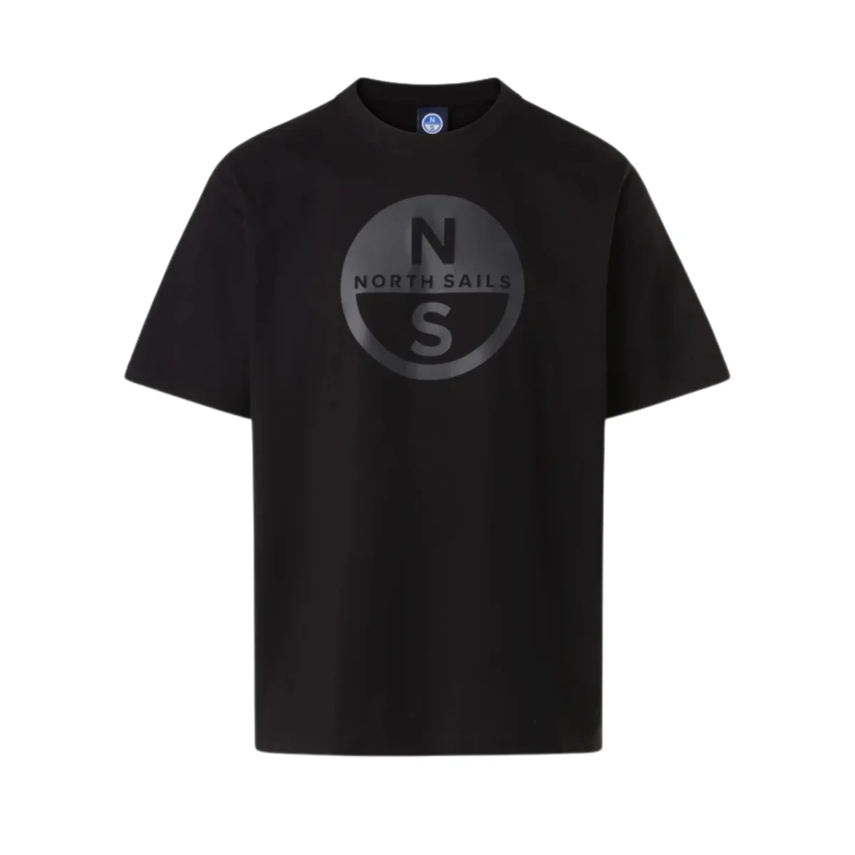 North Sails T-shirt maglia maglietta BIG LOGO cotone BIO nero 693009