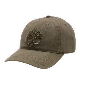 Timberland Cappello Con Visiera Soundview 100% Cotone con Ricami Verde Scuro Unisex