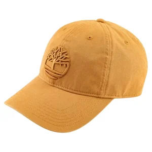 Timberland Cappello Con Visiera Soundview 100% Cotone con Ricami Giallo Wheat Unisex