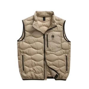Blauer Gilet Piumino Smanicato Copley Full Zip Imbottito piuma 90/10 gr. 100 beige Uomo
