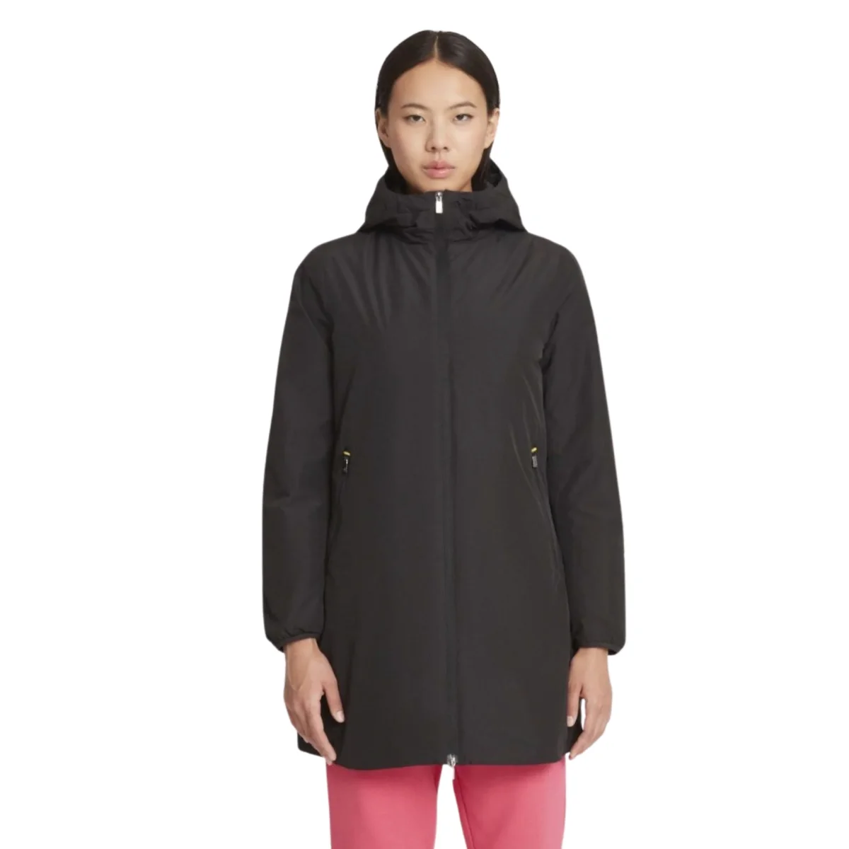 Ciesse Piumini Matilda Giacca lunga imbottita nera con cappuccio donna