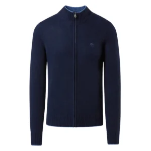 North Sails maglione misto cashmere FULL ZIP manica lunga finezza 12 navy blu 699147