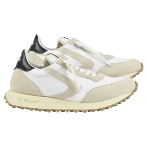 Valsport Sneaker Casual Start Heritage Leather Suede in Pelle Bianco Nero Uomo