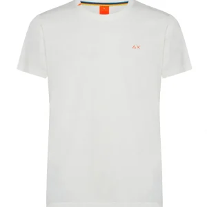 Sun68 T-shirt Special Dye Cotone Bianco T32135