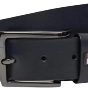 Tommy Jeans Cintura 3.5 cm - pelle nero black DENTON