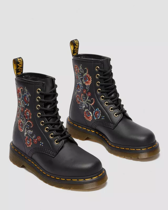 Dr. Martens Stivali Stringati 1460 Vonda TF Black Genix Nappa Nero Donna - immagine 5