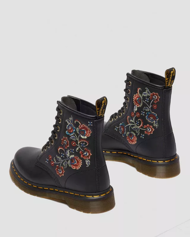 Dr. Martens Stivali Stringati 1460 Vonda TF Black Genix Nappa Nero Donna - immagine 6