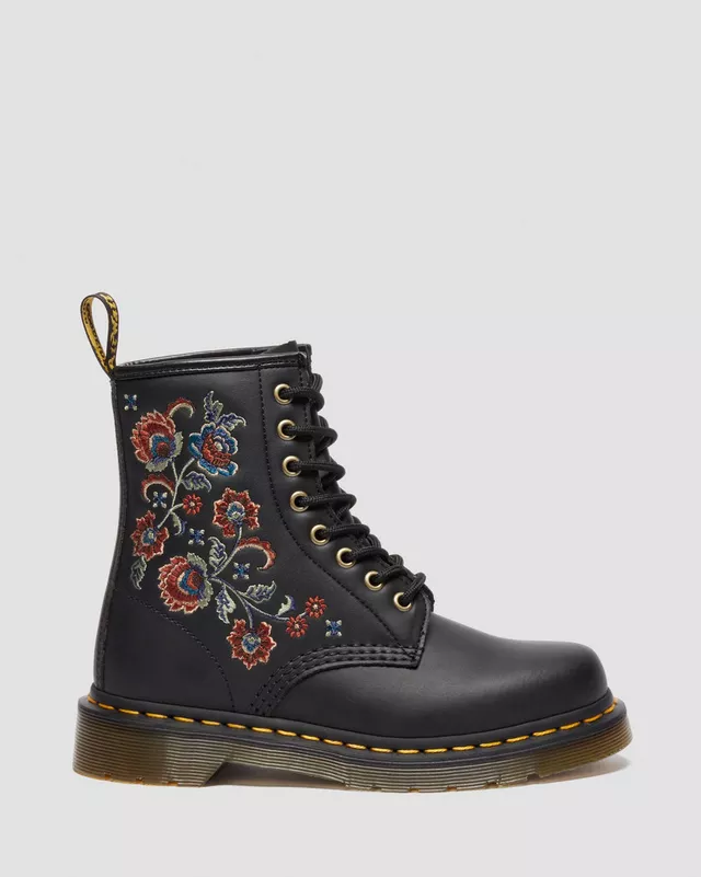 Dr. Martens Stivali Stringati 1460 Vonda TF Black Genix Nappa Nero Donna - immagine 7