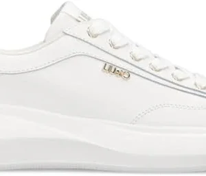 Liu jo scarpe donna sneakers Casper 01 pelle Bianco/Oro Rosa