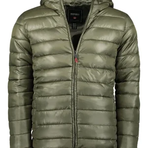 Geographical Norway Piumino Giubbotto Giubbino 100 Grammi Cappuccio Verde Uomo