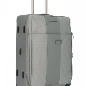 Piquadro Donna Valigia Media Espondibile Nylon E Pvc Grigio Unisex