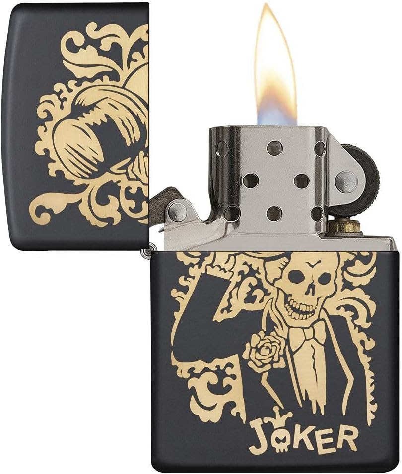 Zippo Antivento Ricaricabile Made In Usa Nero joker 29632 - immagine 4