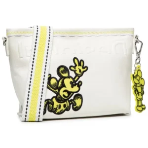 Desigual Tracolla Pochette Disney Topolino Mickey Bianco Donna