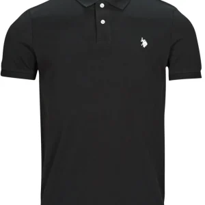 U.s. Polo Assn. Maglietta Polo King 41029 Nero Logo Bianco Uomo