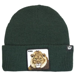 Goorin Bros. Cappello Beanie Hat Cuffia Con Patch Frontale E Logo Su Lato Verde Unisex